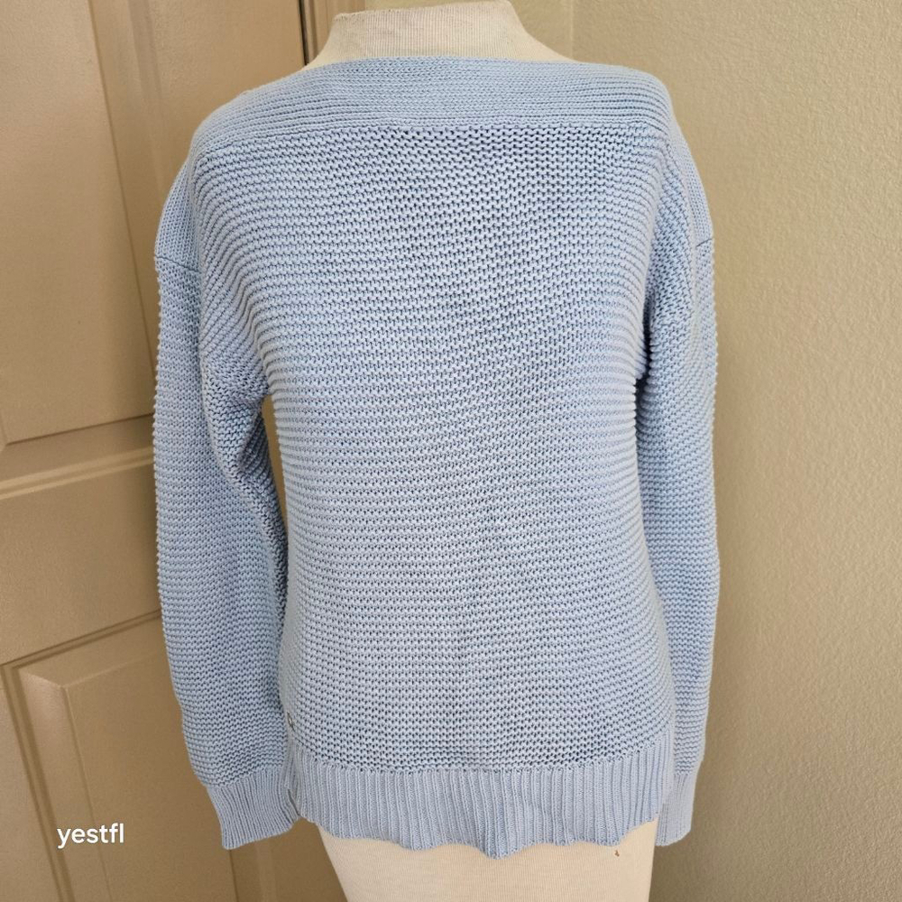 Lauren Ralph Lauren Light Blue Boat Neck knit Sweater S
